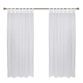 Outdoor Décor Escape Outdoor Sheer Tab Curtain, 54" X 84", White