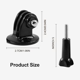 SNSYGN Tripod Mount Adapter for GoPro, Action Camera Monopod Mount Compatible with HD Hero and Hero 1/2/3/4 with 1/4 Screw Camera Mount Compatible Thumbscrew (Black)