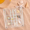 Artlunar 18 Grids Square Clear Acrylic Shadow Boxes Mini Seashell