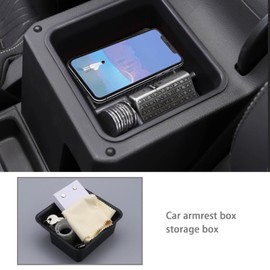 OTOTEC Auto Mittelkonsole Armlehne Aufbewahrungsbox Kompatibel mit T-Cross SUV 2018-2022 Armlehne Mittelkonsole Handschuhfach Container Organizer Tablett Schwarz