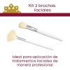 Brochas Faciales Abanico Y Oval. 2 Pzas.