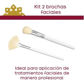 Brochas Faciales Abanico Y Oval. 2 Pzas.