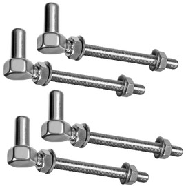 Gate Hinges Heavy Duty Gate Hinge, 4 Pcs 8" SUS304 J Bolt Gate Hinges Fence Gate Hinge, HAGWARE Farm Gate Hinges 600lbs Capacity Outdoor Hinges with 5/8'', Wall Mount, Rust Proof, Long Lifetime