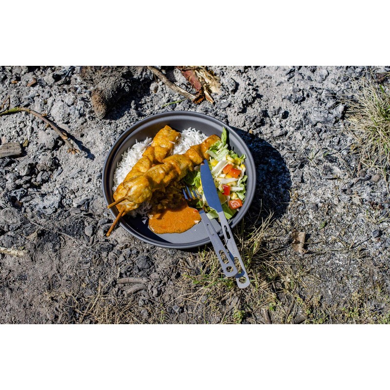 Nordisk 119020 Outdoor Cutlery Fork and Spoon Set, Titanium Cutlery,