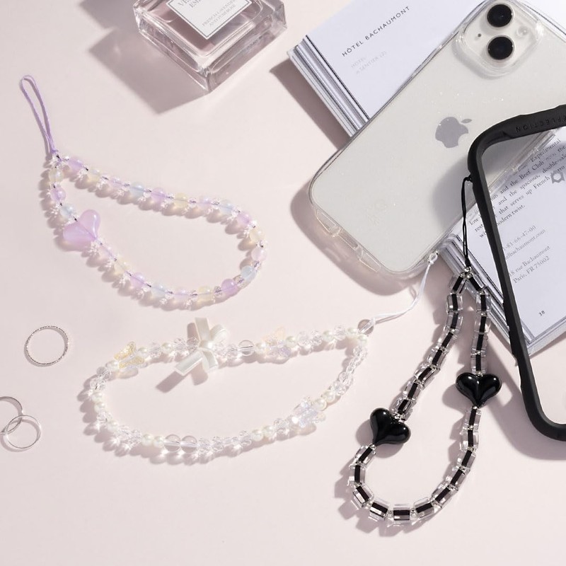 sorureda! beaded strap, Acrylic, Glass