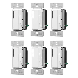 (case of 6) EATON RF9642-ZDW Z-Wave Plus Accessory Dimmer, White
