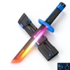 Rainbow Light-Up Space Sword Toy with Sound & Mist Effects