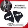 MFGZD Motorcyle Mirror Block Off Base Plate,2 PCS CNC Aluminum
