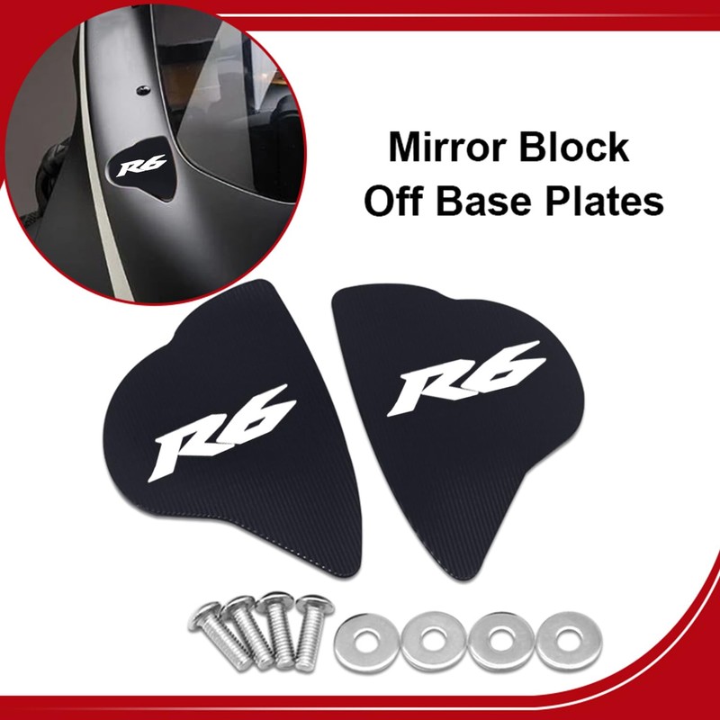 MFGZD Motorcyle Mirror Block Off Base Plate,2 PCS CNC Aluminum