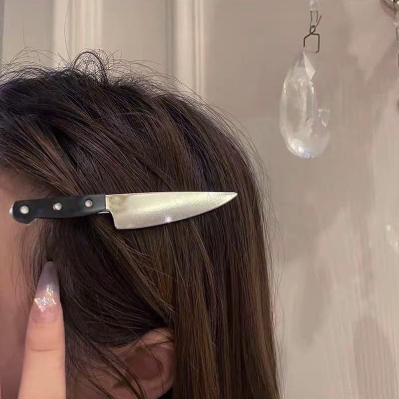 Comimark 6 pcs Trendy Gothic Punk Knife Hair Clips, Hairpins,