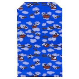 JAM PAPER 6 1/4 x 7 7/8 Open End Catalog Foil Envelopes - Blue Santa - 100/Pack