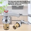 Hot and Cold Side Handle Stem Assembly for T&S Brass