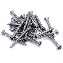 No.6 x 1 (3.5mm x 25mm) Pozi Countersunk Self-Tapping Screw - Stainless Steel (A2) (Pack of 20)