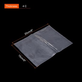 PATIKIL 100 Pcs Clear Flat Open Plastic Poly Bags 6x8 Inch 1.6 Mil Packaging Bags for Food, Home, Collectibles Storage, Proving Bread, Dough
