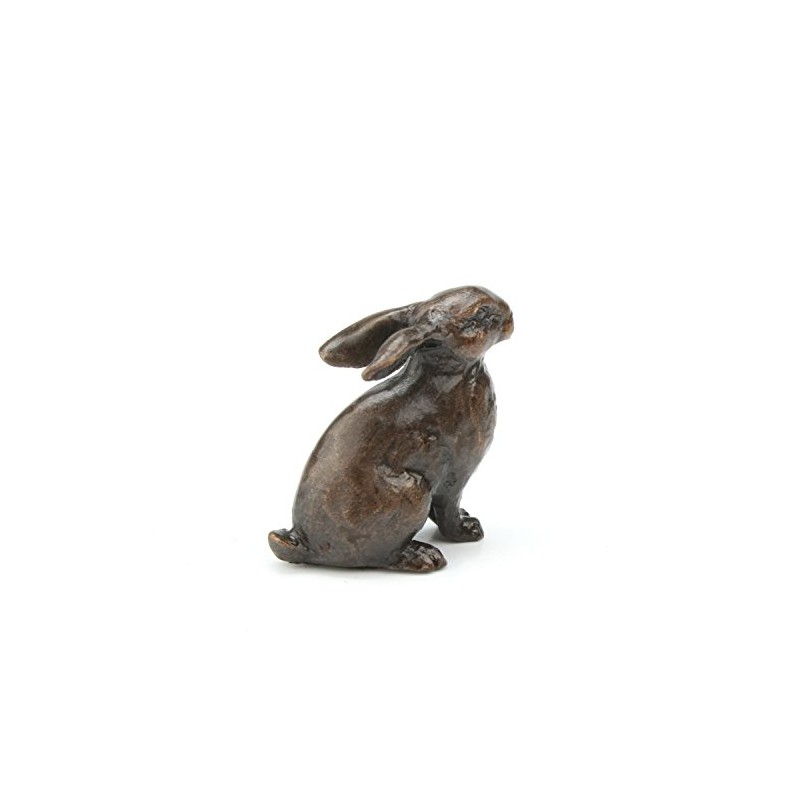 Butler & Peach Detailed Small Solid Bronze Bunny