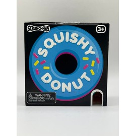 SCRUNCHEMS DONUT SQUISHY - Sweet Sensory Fidget Toy - Stress Relief Squeezable Treat - Removable Icing Topping - ADHD & Anxiety Support - Ages 3+:_Green