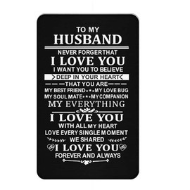 Jstud To My Husband Wallet Card from Wife Never Forget I Love you for Husband Engraved Wallet Card Love Gifts on Valentine Birthday Day