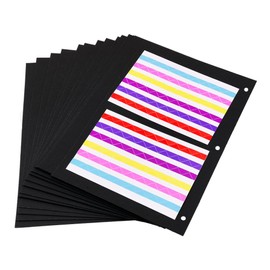 ThxMadam Scrapbook Black Paper 26x21.5CM(A5-A4),20pcs Extra Refillable Pages Photo Book Blank Inside Paper for Scrapbook DIY Photo Album Guest Book Travel Memory Notebook 27x24CM,for Album L