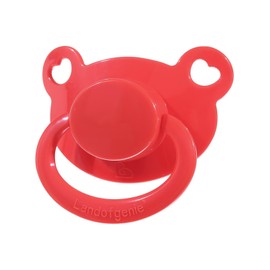 Landofgenie Adult Size Large Shield Pacifiers Bear Shaped Cutie Pacifier 1 Piece Red