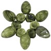 KYEYGWO Polished Green Jade Crystal Egg with Stone Stand, Oval