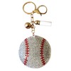 Popfizzy Bling Baseball Keychain for Women and Girls, Rhinestone Baseball