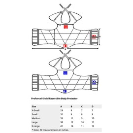 ProForce Ultra Reversible TKD Chest Guard - Size: gi size 5 X-large