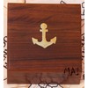 Be Strong and Courageous Engraved Compass with Wooden Box, Christian