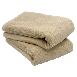Hiorie Bath Towel, Durable Towel, TAFFUL Taffle, Set of 2, Made in Japan, Durable, Highly Absorbent, Professional Use, Ash Beige