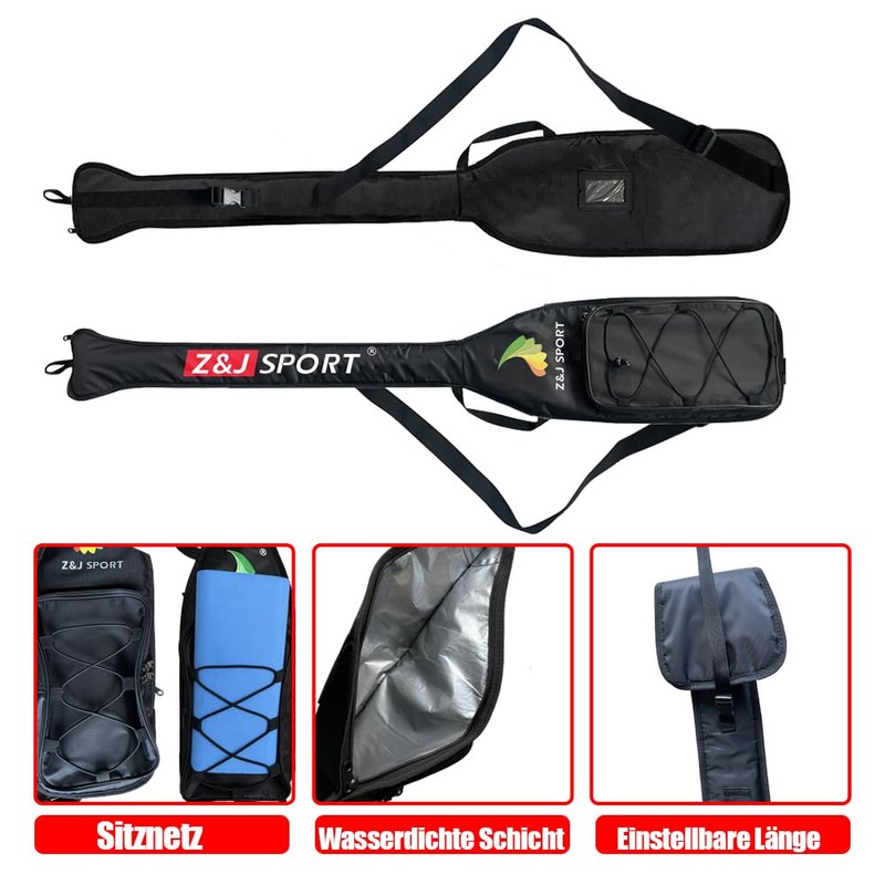 Z&J SPORT Bag for Dragon Boat Paddle, Multi-Pocket Paddle Cover,