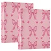 CWUPZAY 3 Ring Binder 1 Pack Coquette Bow Binder with