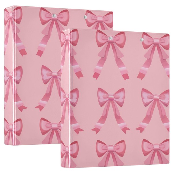 CWUPZAY 3 Ring Binder 1 Pack Coquette Bow Binder with