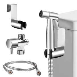 KescherAb Handheld Toilet Bidet Sprayer for Toilet, Adjustable Water Pressure Control with Complete Bidet Spray Hoses Kit for Feminine Wash, Cloth Diaper Sprayer for Baby Wash