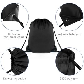 Zhenghebuy Drawstring Bags,2 Pcs Unisex Drawstring Gym Bags,PE Bags,Waterproof Backpack Bags for Sports,School,Gym,Travel and Various Activities