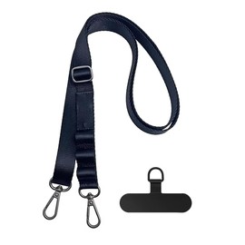 Fluche Smartphone Strap, Mobile Strap, Smartphone Shoulder Strap, Smartphone Neck Sling Shoulder Strap, Adjustable Length, 33.5 - 53.1 inches (85 - 135 cm), Shoulder Strap, Prevents Loss, Falling