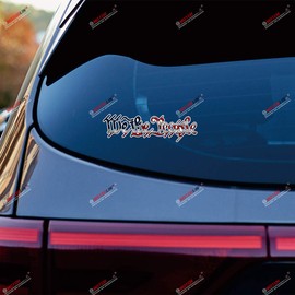 We The People Quote American USA Flag Vinyl Decal Sticker - 2 Pack Glossy, 6 Inches, 8 Inches - Grunge Subdued Vintage for Car Boat Laptop