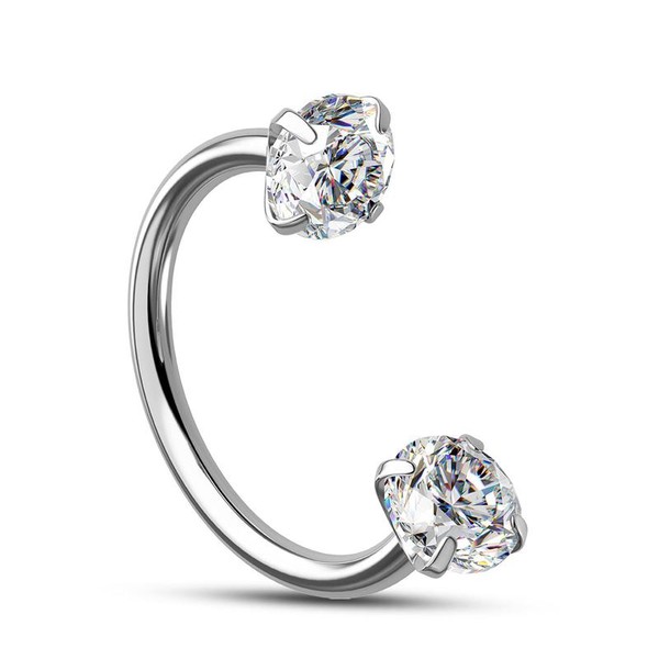 Oufer 18G/20G Horseshoe Internally Threaded & Threadless AAA+ Grade CZ