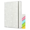 Silver Glitter Notebook, 8.3x5.7” 160 Lined Pages Glitter Never Peel