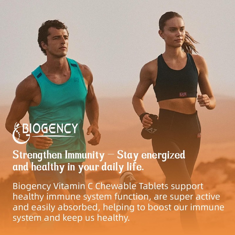 Biogency Biogency 60 Tablet Vegan Food Vitamin C Chewable Supplement