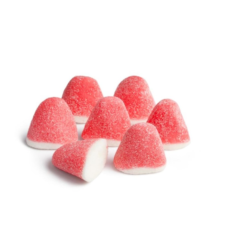 Fruidles Strawberry Gummy Drops Candy, Delicious Sugar Coated Fruit Flavors