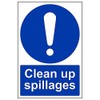 Vsafety 43005AU-R'Clean Up Spillages' Sign, Portrait, 200 mm x 300 mm (Pack of 3)