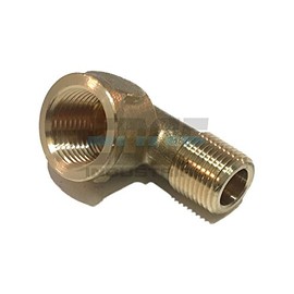 EDGE INDUSTRIAL Forged Brass 90 Degree REDUCING Street Elbow 1/2" Female NPT X 3/8" Male NPT Fuel/AIR/Water/Oil/Gas WOG (Qty 01)
