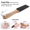 Foot File, Wet Dry Foot File Callus Remover Wooden Handle
