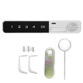 Smart Password Lock Zinc Alloy Touch Keypad Flat Bolt for File Cabinet Wardrobe