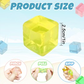 24 Pcs Fidget Stress Balls,Ice Nee Squeeze Sensory Toys,Mini Squishy Fidget Toys for Kids & Adults Ages 3+, Squeeze Cubes Ball for Anxiety & Stress Relief, Perfect for Party Favors, Birthdays