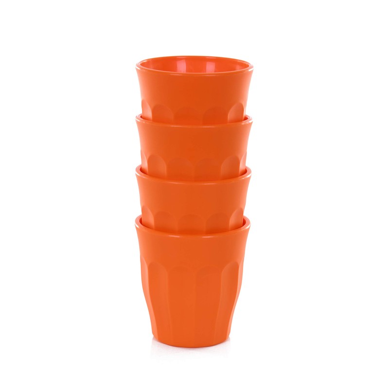 Mintra Home Unbreakable Cups and Tumblers 4pk (Bold Collection) (Orange,