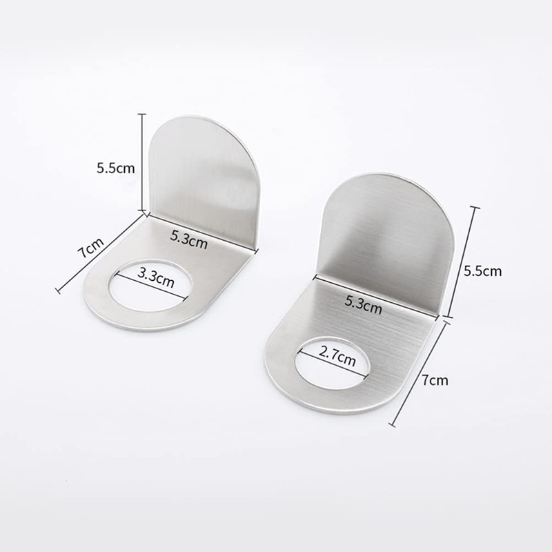 2pcs Wall Mounted Hand Holder Hanging Rack Shampoo Shelf Kitchen