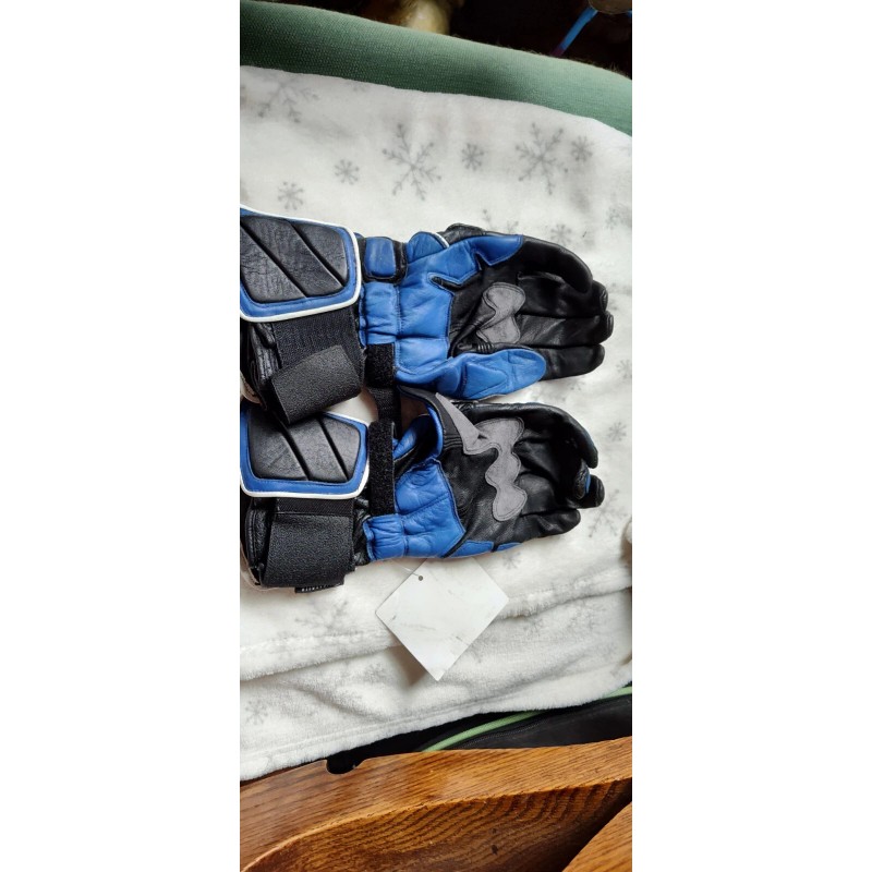 Yamaha Leather Gauntlet Motorcycle Gloves Sz Large