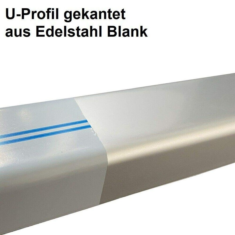 Edging Profile Blank V2A, 1000 mm U-Profile Decorative Exterior 15