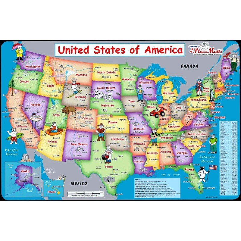Made in USA United States MAP 4X6 Fridge Magnet Refrigerator