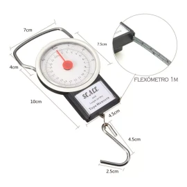 Genénerica Balanza Romana Reloj 35kg Con Flexometro